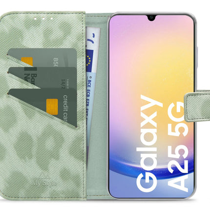 My Style Flex Wallet For Samsung Galaxy A35 5G Green Leopard