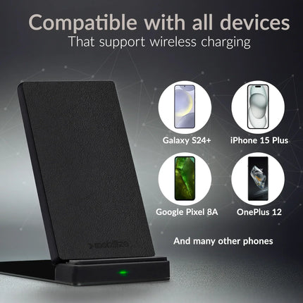 Mobilize Wireless Fast Charger Foldable 5W/7.5W/10W/15W Pu Leather Black