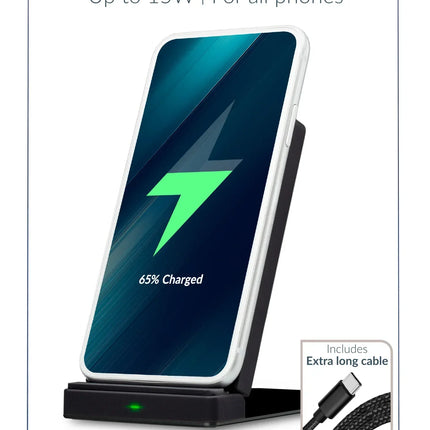 Mobilize Wireless Fast Charger Foldable 5W/7.5W/10W/15W Pu Leather Black