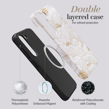 Mio By Mobilize Mio White Roses Magsafe Compatible For Samsung S24+ 5G