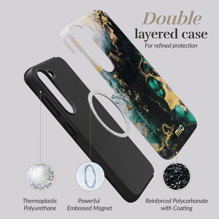 Mio By Mobilize Mio Green Marble Magsafe Compatible For Samsung S24+ 5G
