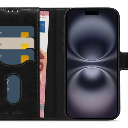 Mobilize 2In1 Magsafe Compatible Gelly Wallet Case Apple Iphone 16 Plus Black