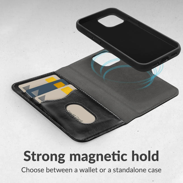 Mobilize 2In1 Magsafe Compatible Gelly Wallet Case Apple Iphone 16 Pro Black
