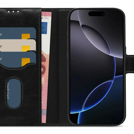 Mobilize 2In1 Magsafe Compatible Gelly Wallet Case Apple Iphone 16 Pro Black