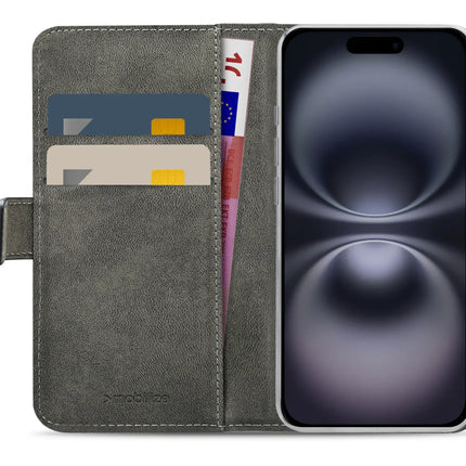 Mobilize Classic Gelly Wallet Book Case Apple Iphone 16 Black