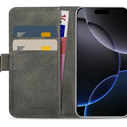 Mobilize Classic Gelly Wallet Book Case Apple Iphone 16 Pro Black