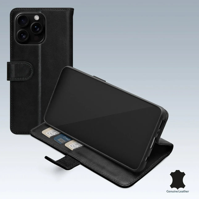 Mobilize Leather Wallet Apple Iphone 16 Pro Black