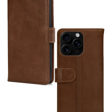 Mobilize Leather Wallet Apple Iphone 16 Pro Brown