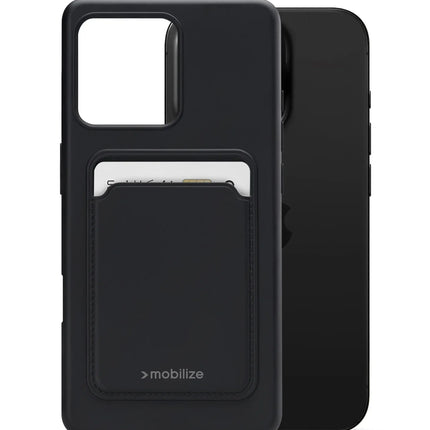 Mobilize Rubber Gelly Card Case Apple Iphone 16 Pro Matt Black