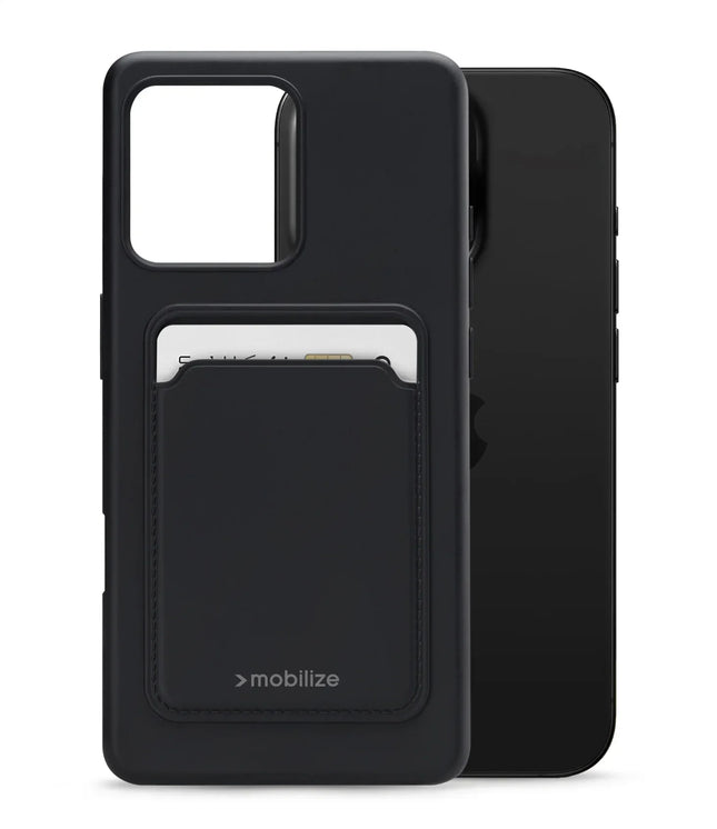 Mobilize Rubber Gelly Card Case Apple Iphone 16 Pro Matt Black