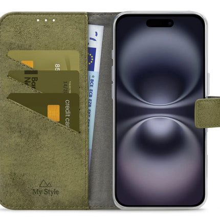 My Style Flex Wallet For Apple Iphone 16 Olive