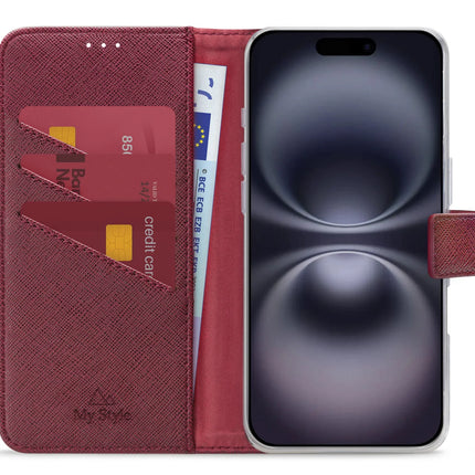 My Style Flex Wallet For Apple Iphone 16 Plus Bordeaux