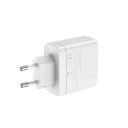 Mobilize Wall Charger 2X Usb-C + 1X Usb Gan 65W With Pd/Pps White