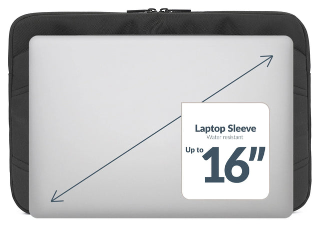 Mobilize Waterresistant Laptop Sleeve Up To 16Inch Black