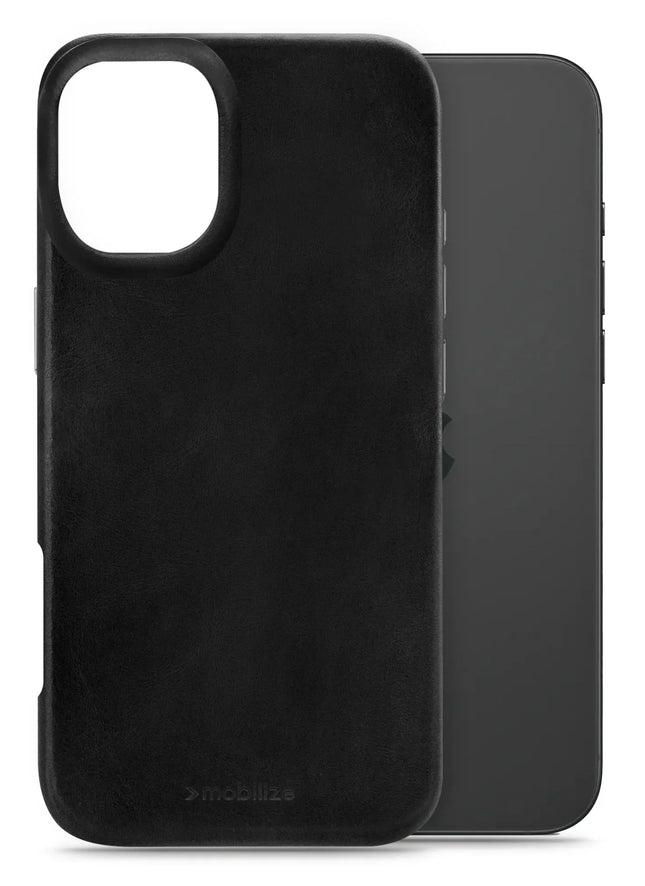 Mobilize Magsafe Compatible Premium Leather Case Apple Iphone 16 Plus Black