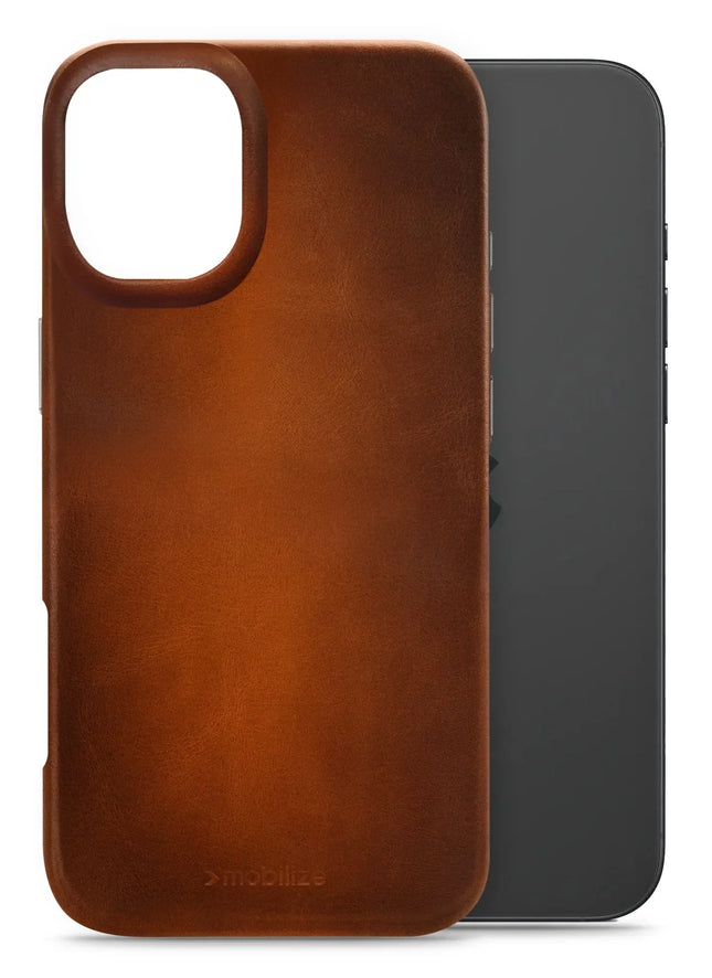 Mobilize Magsafe Compatible Premium Leather Case Apple Iphone 16 Plus Burned Cognac