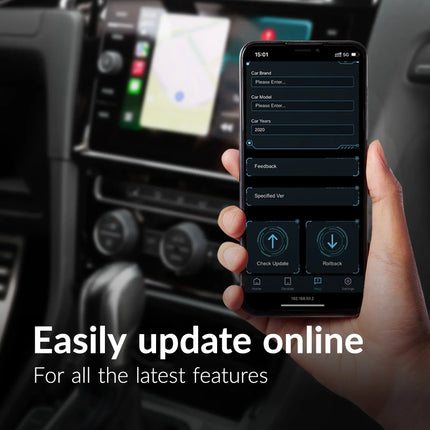 Mobilize Adapter For Wireless Apple Carplay/Android Auto Black