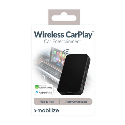 Mobilize Adapter For Wireless Apple Carplay/Android Auto Black