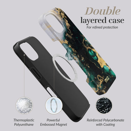 Mio By Mobilize Mio Green Marble Magsafe Compatible For Iphone 16