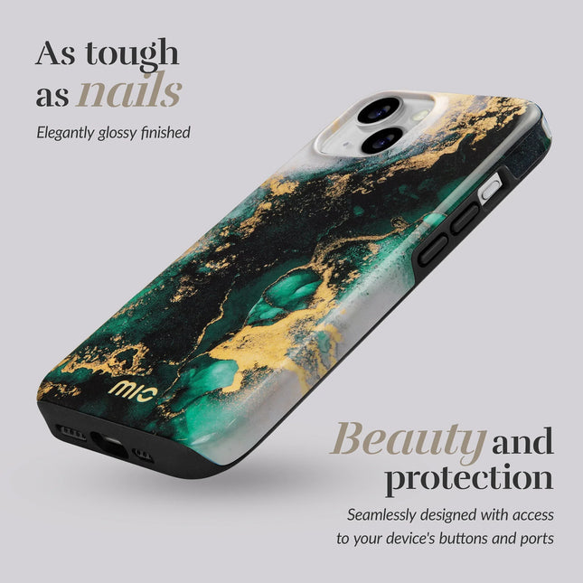 Mio By Mobilize Mio Green Marble Magsafe Compatible For Iphone 16 Pro