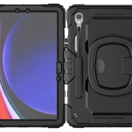 Mobilize Rotating Defender Case Stand Function For Samsung Galaxy Tab S9 11/S9 Fe 10.9 Black