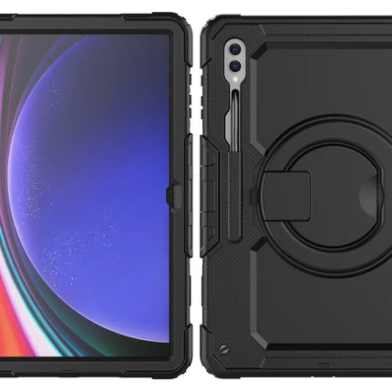 Mobilize Rotating Defender Case Stand Function For Samsung Galaxy Tab S9 Ultra/S10 Ultra 14.6 Black