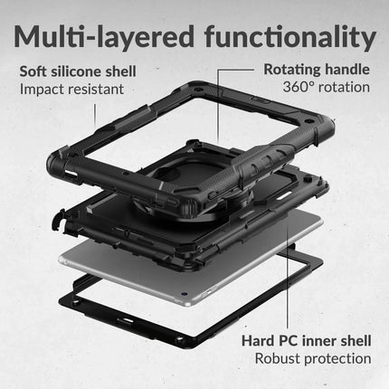 Mobilize Rotating Defender Case Stand Function For Samsung Galaxy Tab S9 Ultra/S10 Ultra 14.6 Black