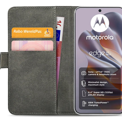 Mobilize Classic Gelly Wallet Book Case Motorola Edge 50 Neo Black