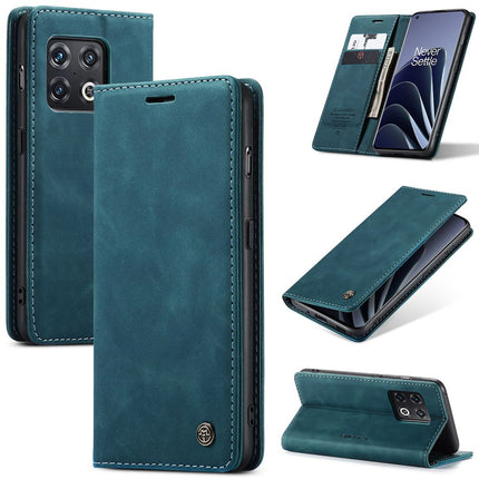 Caseme Case OnePlus 10 Pro - Retro Wallet Case - Blue