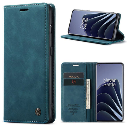 Caseme Case OnePlus 10 Pro - Retro Wallet Case - Blue