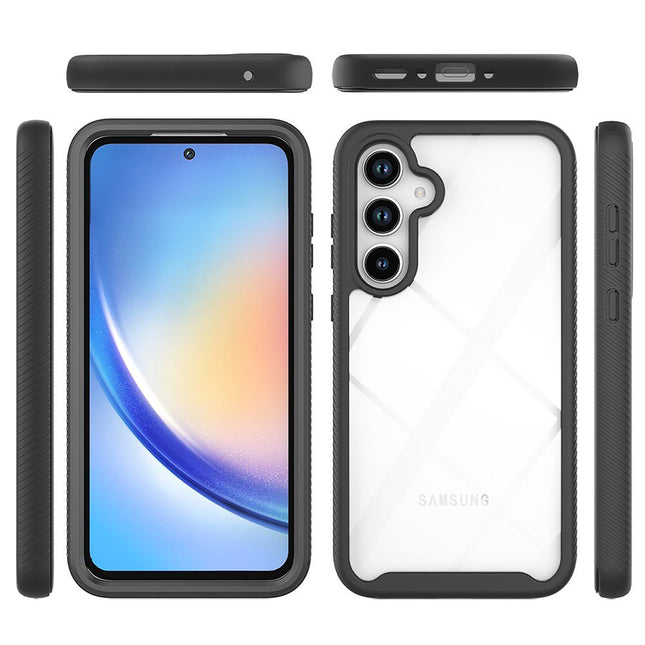 360 Defense Case - Samsung Galaxy A55 Hoesje - Full Body Protection with Built-in Screenprotector - Black