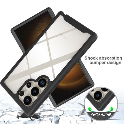 360 Defense Case - Samsung Galaxy S24 Ultra Hoesje - Full Body Protection with Built-in Screenprotector - Black
