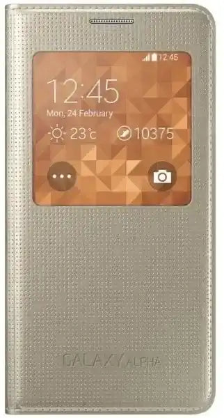 Samsung Ef-Cg850Bfegww Samsung Smartview Cover Galaxy Alpha Gold Samsung