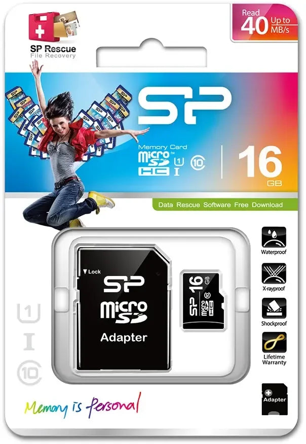 Silicon Power Micro Sdhc Incl. Sd Adapter 16Gb Class 10 Silicon Power
