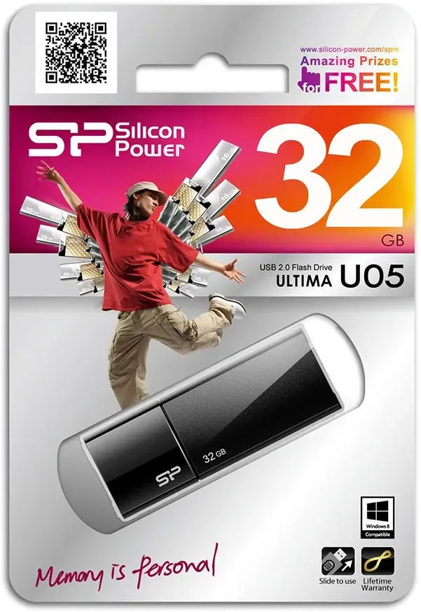 Silicon Power U05 Ultima Usb Pendrive 32Gb Usb 2.0 Black Silicon Power