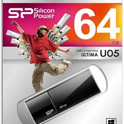 Silicon Power U05 Ultima Usb Pendrive 64Gb Usb 2.0 Black Silicon Power