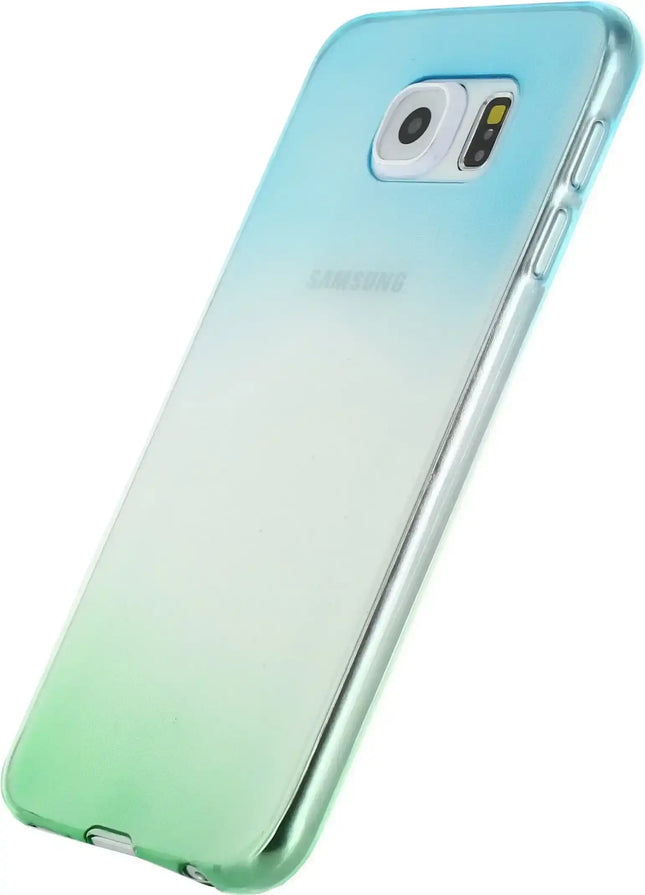 Xccess Thin Tpu Case Samsung Galaxy S6 Edge Gradual Green/Turquoise Xccess