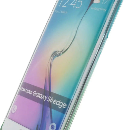 Xccess Thin Tpu Case Samsung Galaxy S6 Edge Gradual Green/Turquoise Xccess