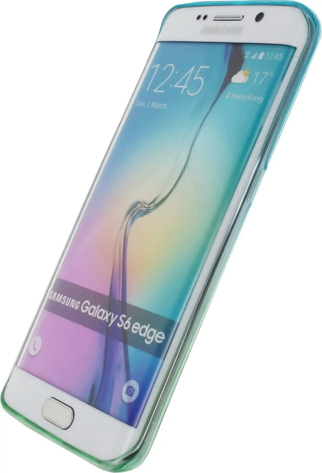 Xccess Thin Tpu Case Samsung Galaxy S6 Edge Gradual Green/Turquoise Xccess