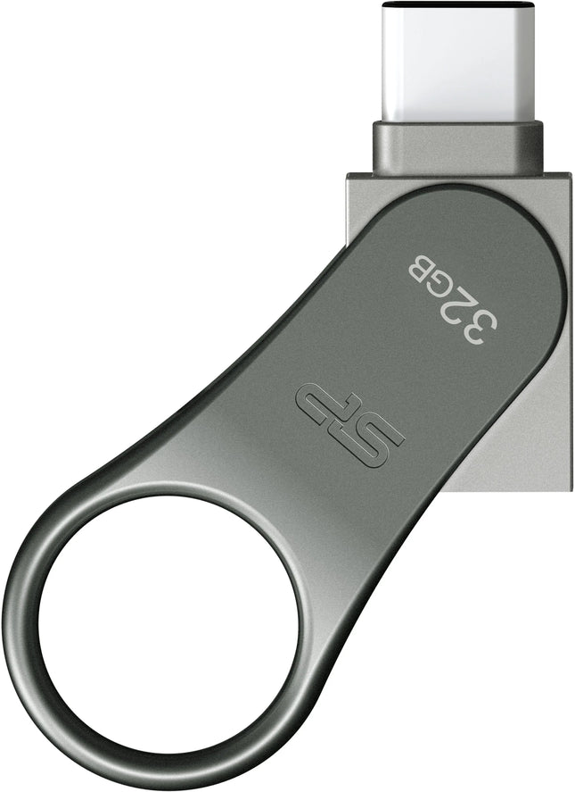 Silicon Power C80 Dual Usb Pendrive Mobile 32Gb Usb-C Grey Silicon Power