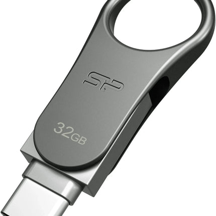 Silicon Power C80 Dual Usb Pendrive Mobile 32Gb Usb-C Grey Silicon Power
