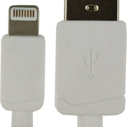 Keymate Charge/Sync Keychain Cable Nylon Braided Lightning White KeyMate