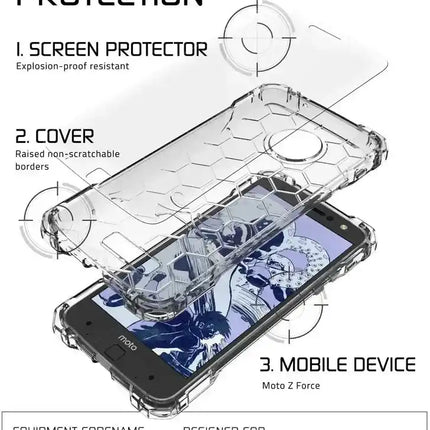 Ghostek Covert Protective Case Motorola Moto Z Clear Ghostek