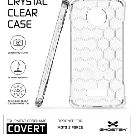 Ghostek Covert Protective Case Motorola Moto Z Clear Ghostek