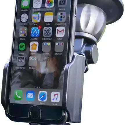 Kram 64405 Kram Fix2Car Adjustable Active Holder Window Incl. 2.1A Apple Lightning Car Charger 58-95Mm Kram