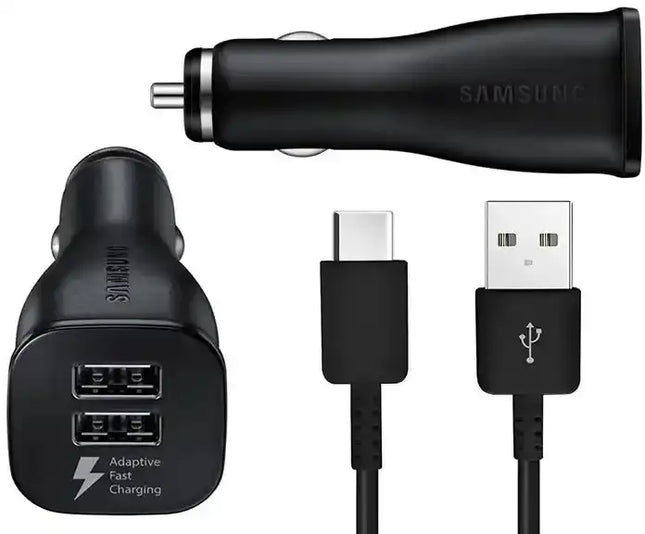 Samsung Ep-Ln920Cbegww Samsung Adaptive Fast Charging Dual Usb Car Charger Usb-C Black Bulk Samsung