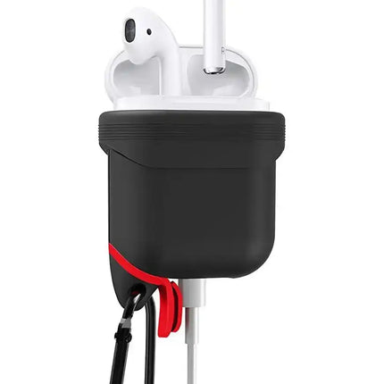 Xccess Shockproof Silicone Case With Hook For Apple Airpods Black Xccess