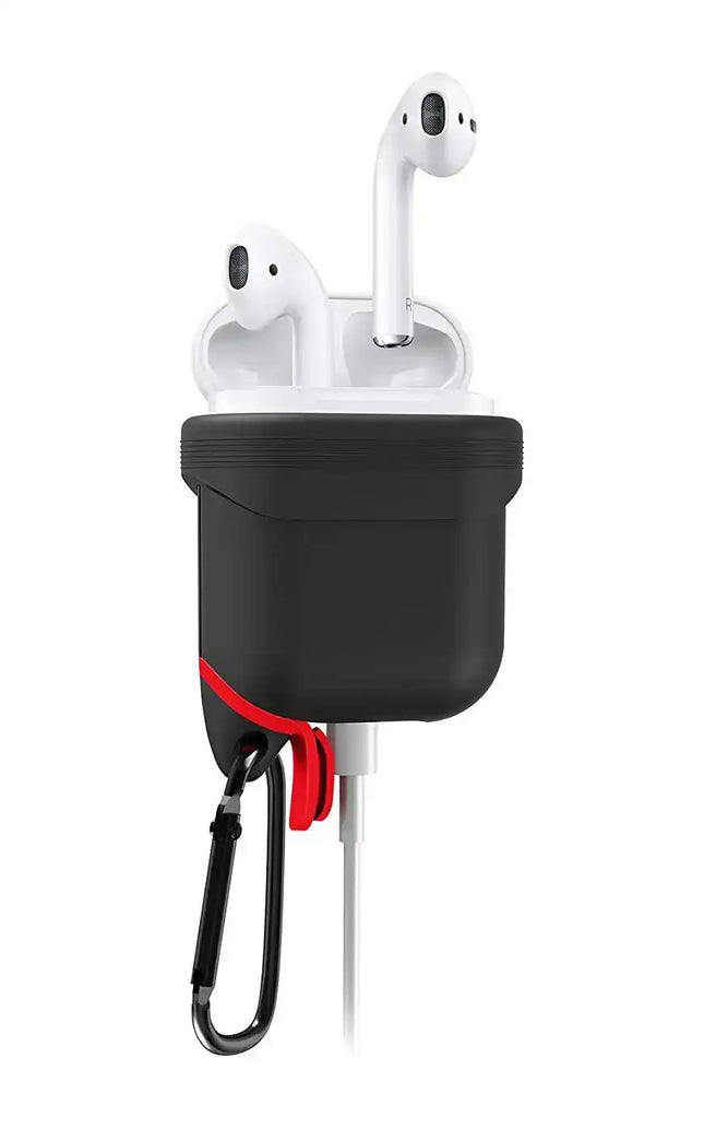 Xccess Shockproof Silicone Case With Hook For Apple Airpods Black Xccess