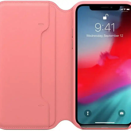 Apple Mrx12Zm/A Apple Leather Folio Case Iphone Xs Peony Pink Apple