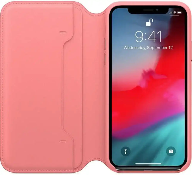 Apple Mrx12Zm/A Apple Leather Folio Case Iphone Xs Peony Pink Apple
